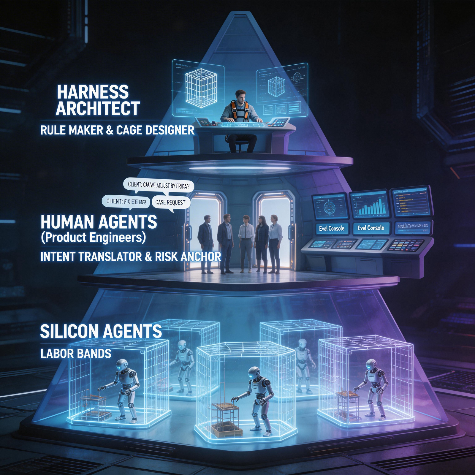 未来组织的金字塔式协同结构